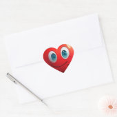 Sticker au coeur rouge souriant (Enveloppe)