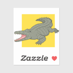 Sticker au crocodile mignon