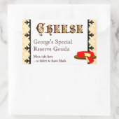 Sticker au fromage maison personnalisé Modèle (Sac)