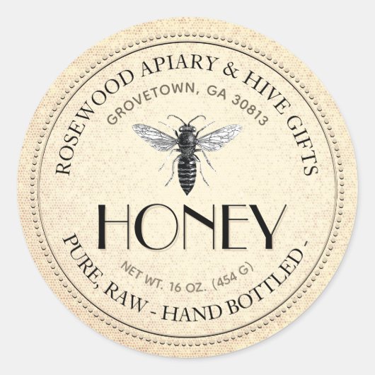 Sticker au miel en bouteille à la main crue Queen  (Devant)