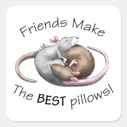 Sticker au rat mignon (Devant)