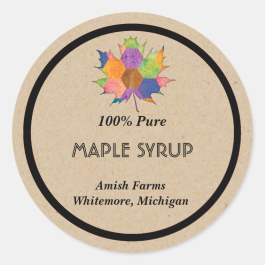 Sticker au sirop d'érable maison (Devant)