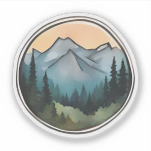 Sticker Aube sur la limite des arbres