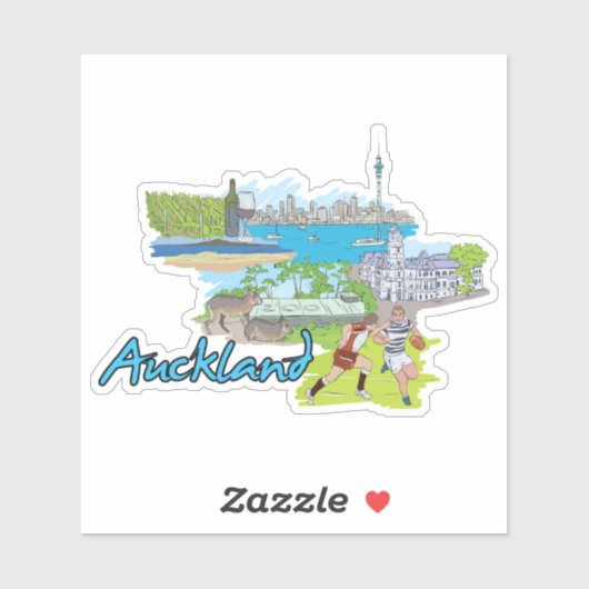 Sticker Auckland (Feuille)
