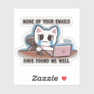 Sticker Aucun de vos courriels ne m'a bien trouvé