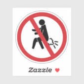 Sticker AUCUN ⚠ Drôle Toilette Thaïlandaise ⚠ (Feuille)