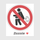 Sticker AUCUN ⚠ Drôle Toilette Thaïlandaise ⚠ (Feuille)