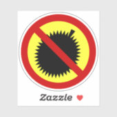 Sticker AUCUN Fruit Tropical Durian ⚠ signe thaï ⚠ (Feuille)
