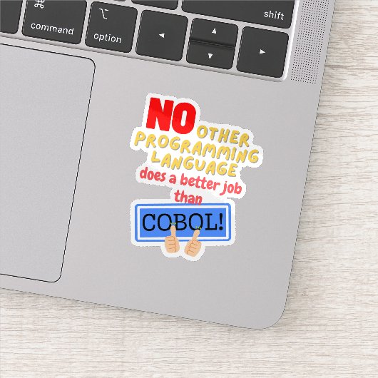 Sticker Aucun langage de programmation meilleur que Cobol (Détail)