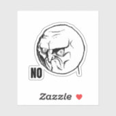 Sticker Aucun mème facial (Feuille)