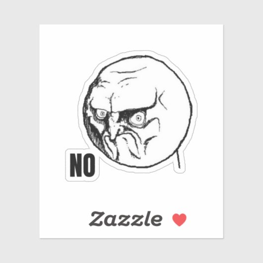 Sticker Aucun mème facial (Feuille)