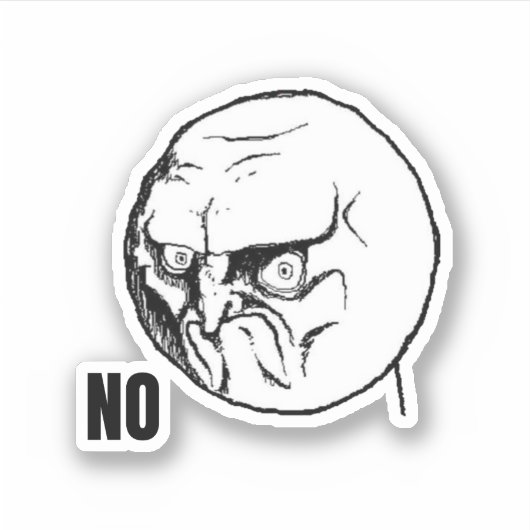 Sticker Aucun mème facial (Devant)