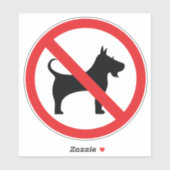 Sticker Aucun signe de chien (Feuille)