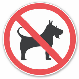 Sticker Aucun signe de chien