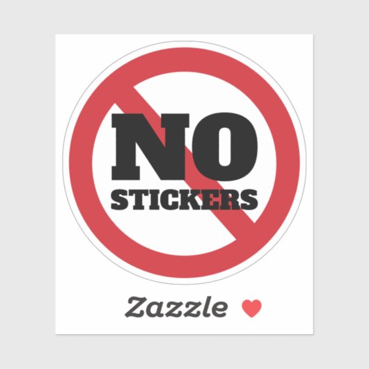 STICKER AUCUN SIGNE D'ÉTIQUETTE (Feuille)