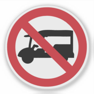 Sticker AUCUN TAXI Tuk-Tuk ⚠ Route de Thaïlande ⚠