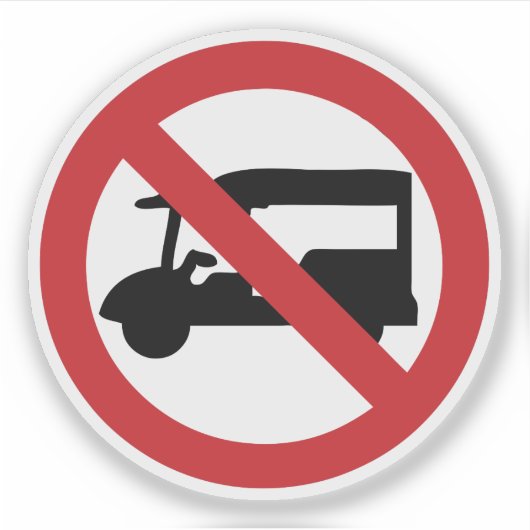 Sticker AUCUN TAXI Tuk-Tuk ⚠ Route de Thaïlande ⚠ (Devant)