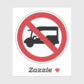 Sticker AUCUN TAXI Tuk-Tuk ⚠ Route de Thaïlande ⚠ (Feuille)