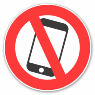Sticker aucun téléphone mobile n'est autorisé symbole