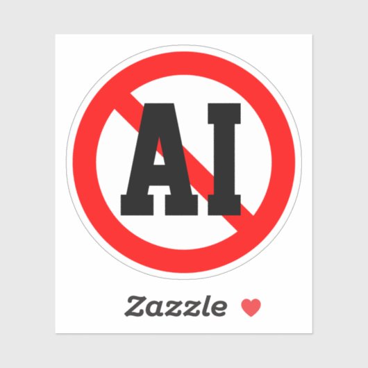 Sticker Aucune IA (Feuille)