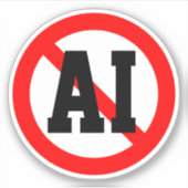 Sticker Aucune IA (Devant)