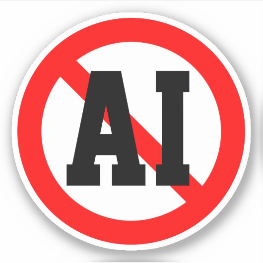 Sticker Aucune IA (Devant)