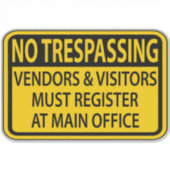 Sticker Aucune intrusion Vous devez vous connecter au bure (Devant)