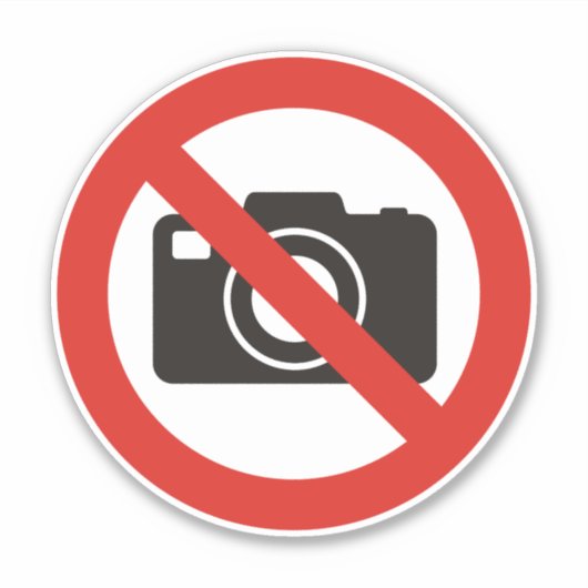 Sticker Aucune photo autorisée (Devant)
