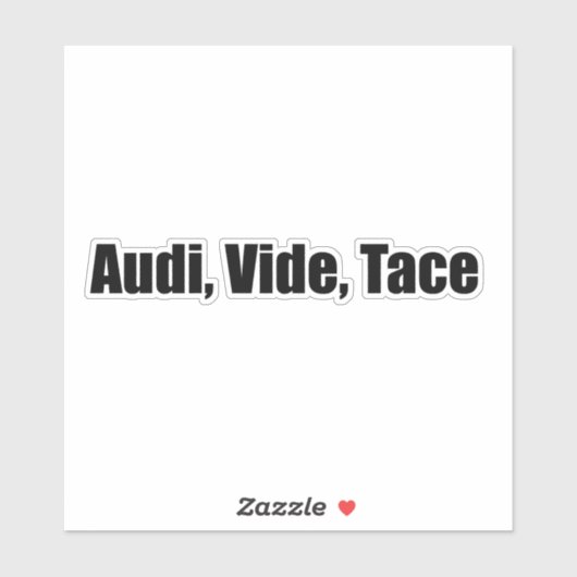 Sticker audi, vide, tace (Feuille)