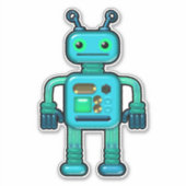Sticker Audie the Aqua Robot Whimsical (Devant)