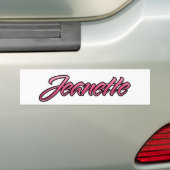 Sticker Aufkleber rose pâle Jeanette (En voiture)