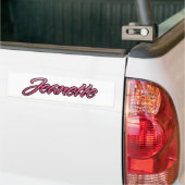 Sticker Aufkleber rose pâle Jeanette (Sur camion)