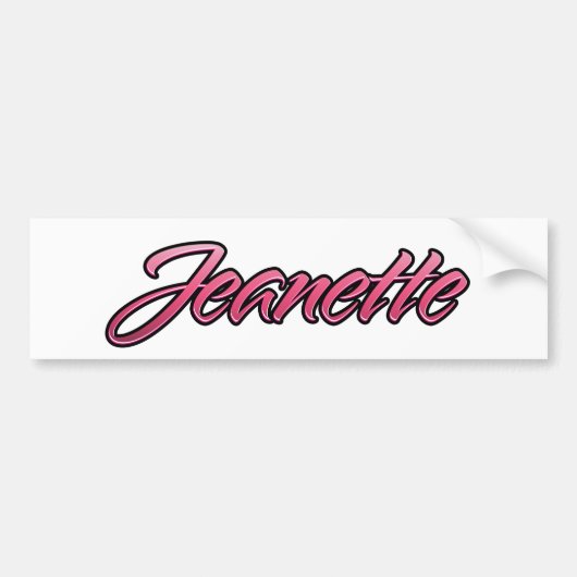 Sticker Aufkleber rose pâle Jeanette (Devant)