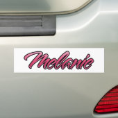 Sticker Aufkleber rose pâle Mélanie (En voiture)