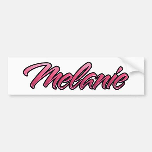 Sticker Aufkleber rose pâle Mélanie (Devant)