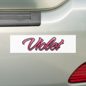 Sticker Aufkleber rose violet (En voiture)
