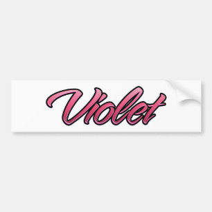 Sticker Aufkleber rose violet