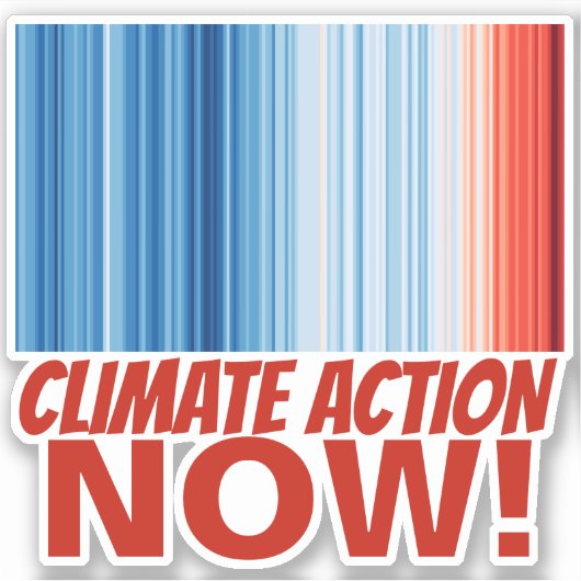 Sticker Augmentation de la température du changement clima (Devant)