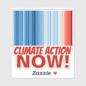 Sticker Augmentation de la température du changement clima (Feuille)