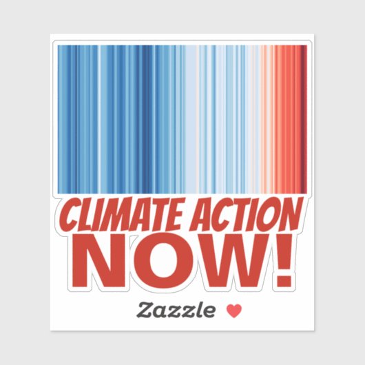 Sticker Augmentation de la température du changement clima (Feuille)