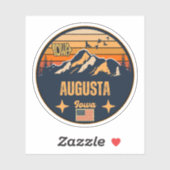 Sticker Augusta, Iowa, États-Unis (Feuille)