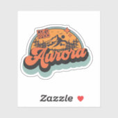 Sticker Aurora, Colorado (Feuille)