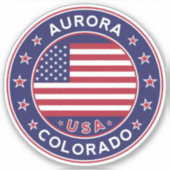 Sticker Aurora Colorado, Aurora (Devant)