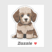Sticker Aussiedoodle mignon Chien Chien Vinyl (Feuille)