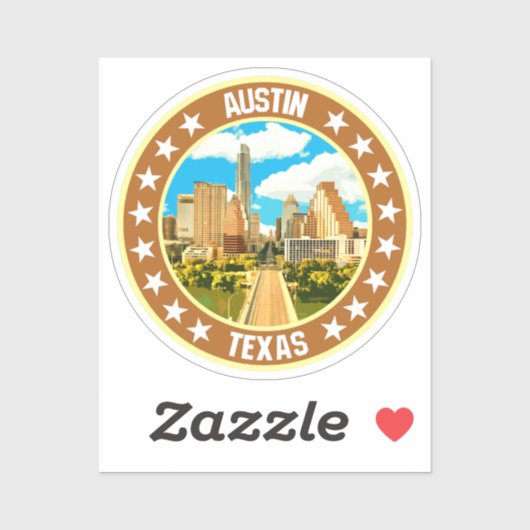 Sticker Austin (Feuille)