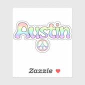 Sticker Austin TX Peace (Feuille)