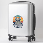 Sticker Australian Cattle Dog Dad Vintage Sunset Shirt_1 (Sur valise)