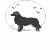 Sticker Australian Shepherd Dog � Halloween Moon Silhouett (Devant)