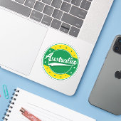 Sticker Australie (Ordinateur portable avec iPhone)