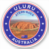 Sticker Australie, Ayers Rock, Uluru (Devant)